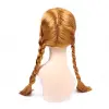 Double braids Anna anime masquerade ball performance, foreign trade export funny wig stage skit wig props details Picture